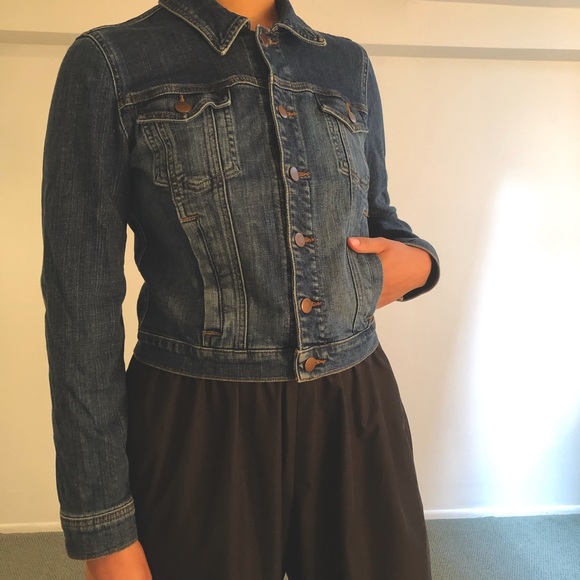 Eileen Fisher Cropped Jean Jacket - Picture 2 of 11